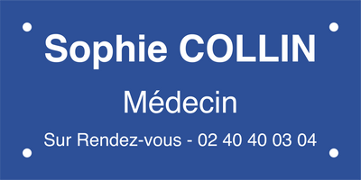 ALU COULEUR GRAVÉ 20x10 CM