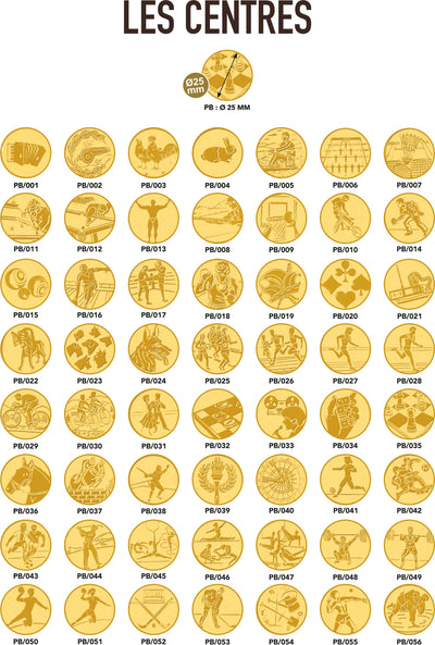 PASTILLE ALU 25 mm - Paquet de 100 pièces identiques