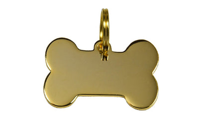 Médaille Os Dorée 36X25mm + bélière 08D