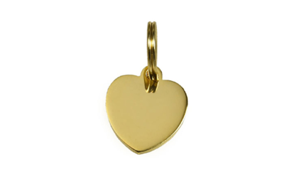 Médaille Cœur Dorée 18X22mm + bélière 11D