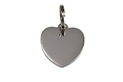 Médaille Cœur Argentée 23X26mm + bélière 12A