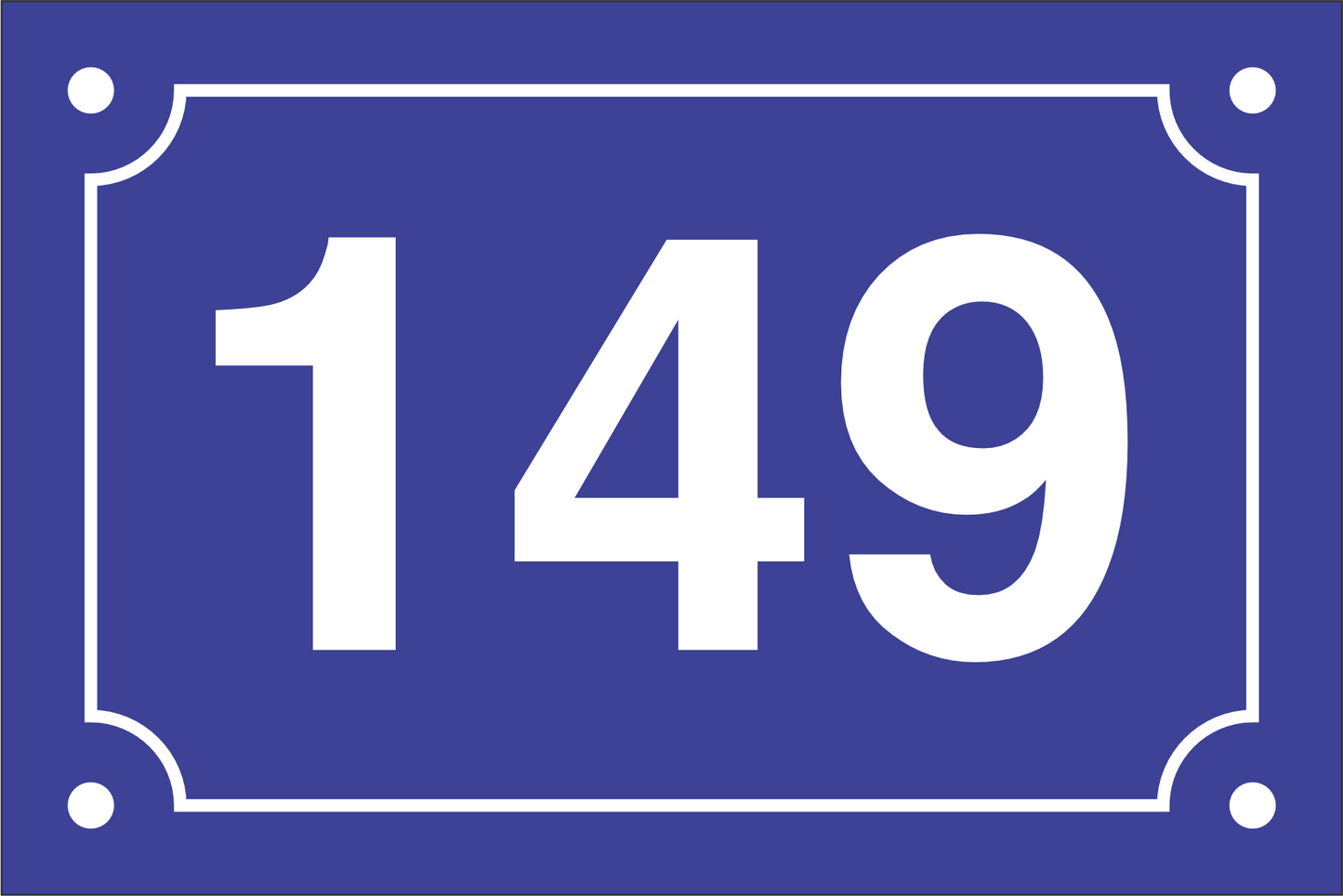 PLAQUE ALU NUMEROTATION RUE 15X10 CM