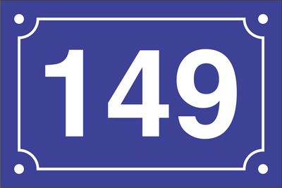 PLAQUE ALU NUMEROTATION RUE 15X10 CM