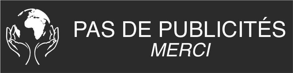 PLAQUETTE PAS DE PUBLICITES AVEC LOGO