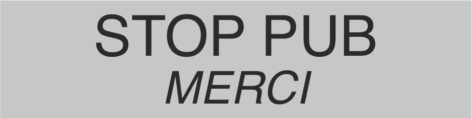 PLAQUETTE STOP PUB