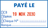 TAMPON TRODAT 5460 - PAYÉ LE/BANQUE