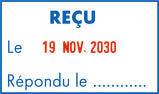 TAMPON TRODAT 5460 - REÇU LE/RÉPONDU LE