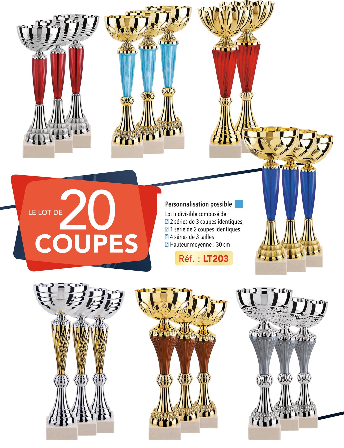 LOT DE COUPES LT203