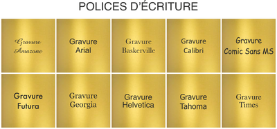 LAITON GRAVÉ 15x4 CM