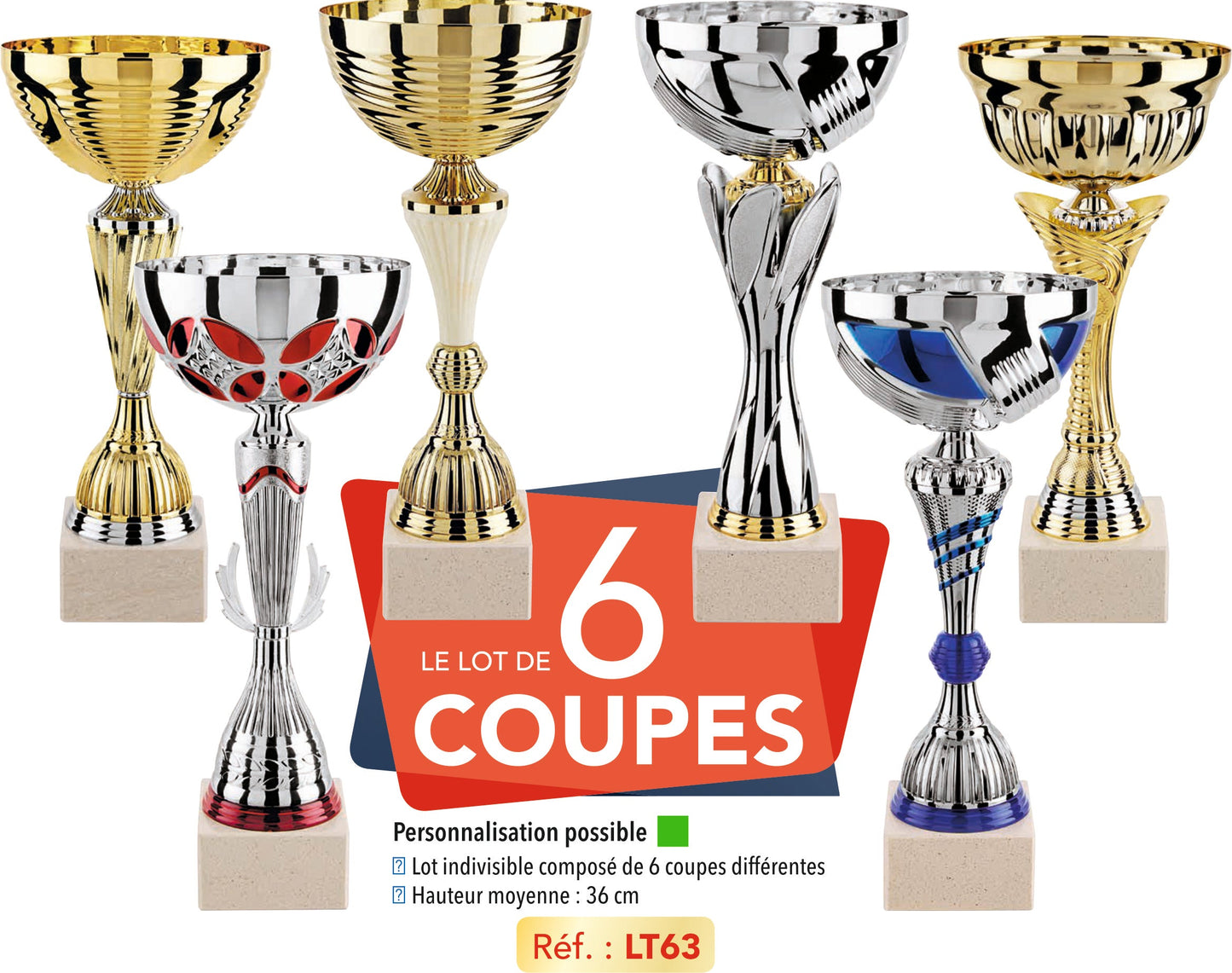 LOT DE COUPES LT63